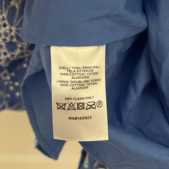 LOFT Eyelet Belted Flutter Sleeve Swing Dress - Picture 6 of 6